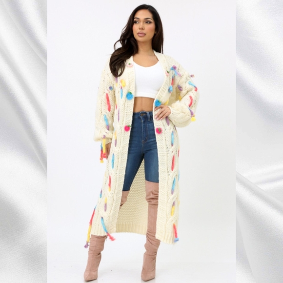 Colorful Knit Women's Sweater Cardigan